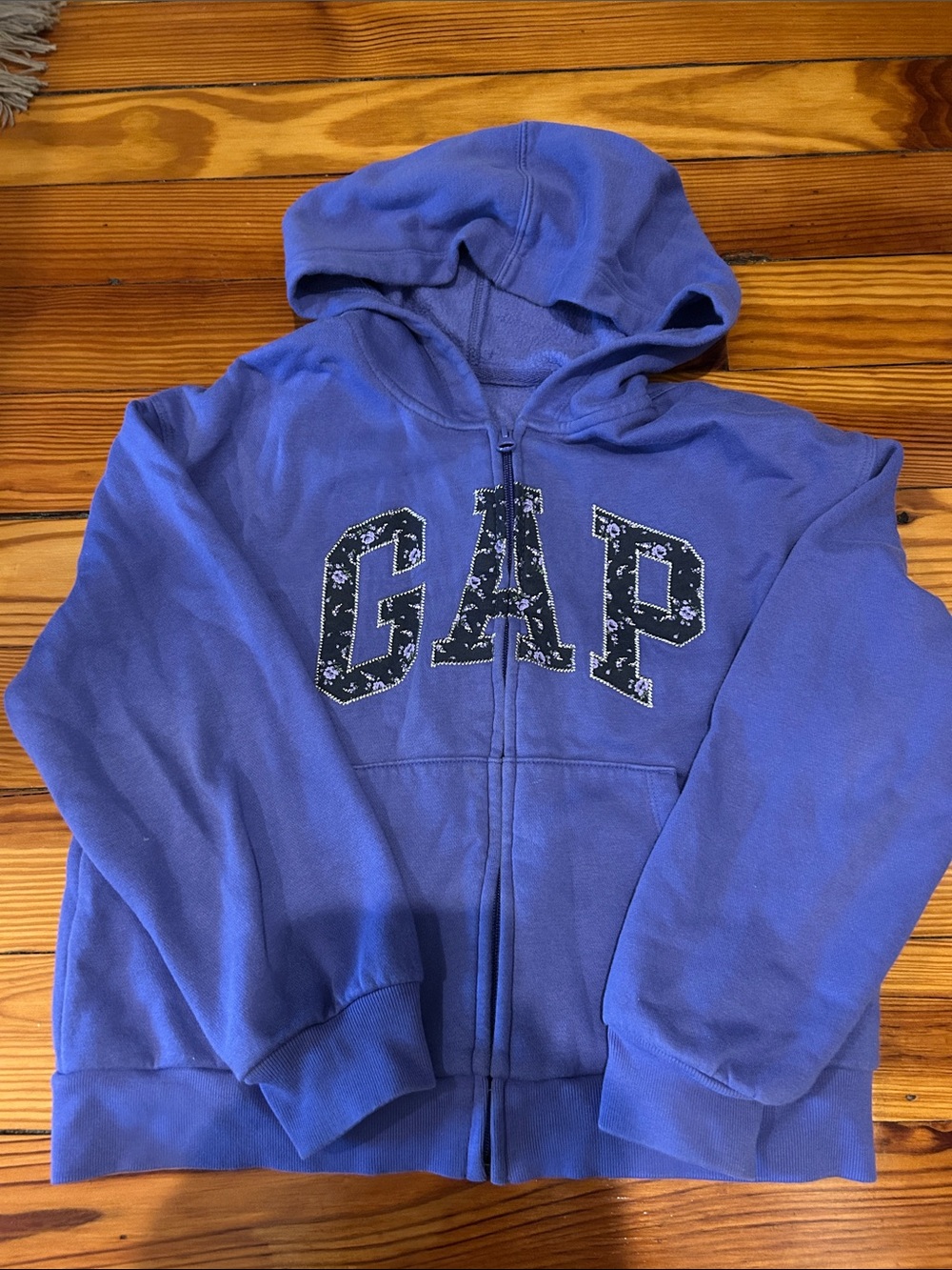 GAP Kids Purple Zip Hoodie with Logo